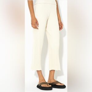 John Elliot Ginza Rib Cropped Pant / Feather